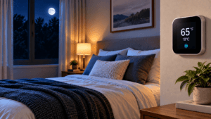 Best sleeping temperature with bedroom thermostat set to 65°F and 18°C