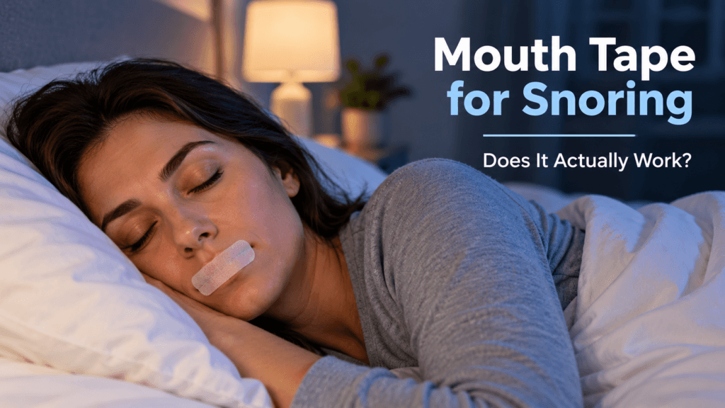 Mouth tape for snoring worn during sleep