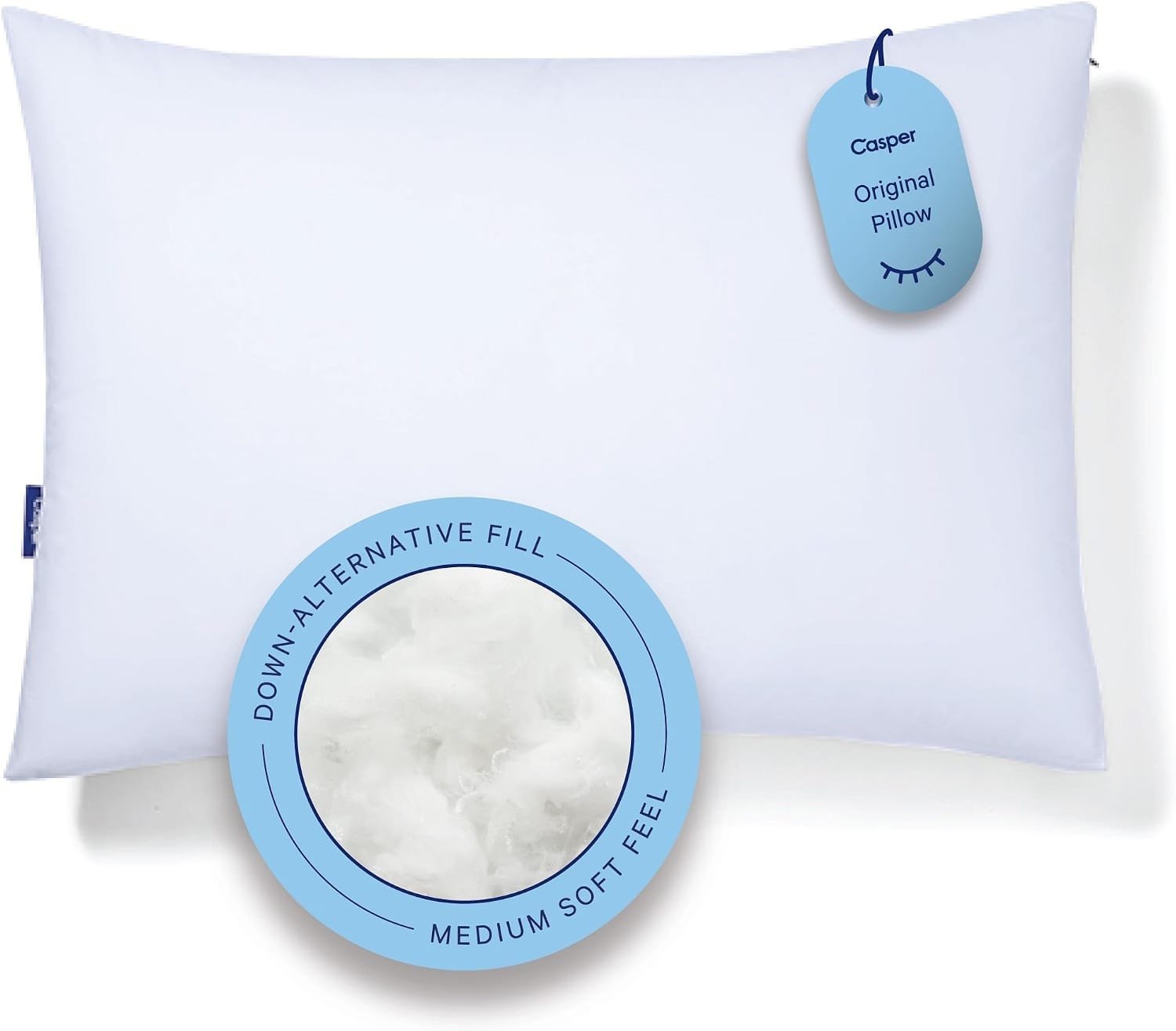 Casper Original down-alternative pillow with cotton cover