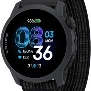 COROS PACE 4 black GPS sports watch with nylon band
