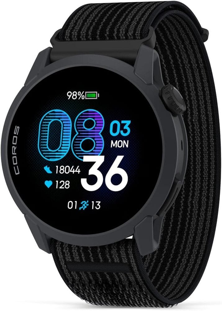 COROS PACE 4 black GPS sports watch with nylon band