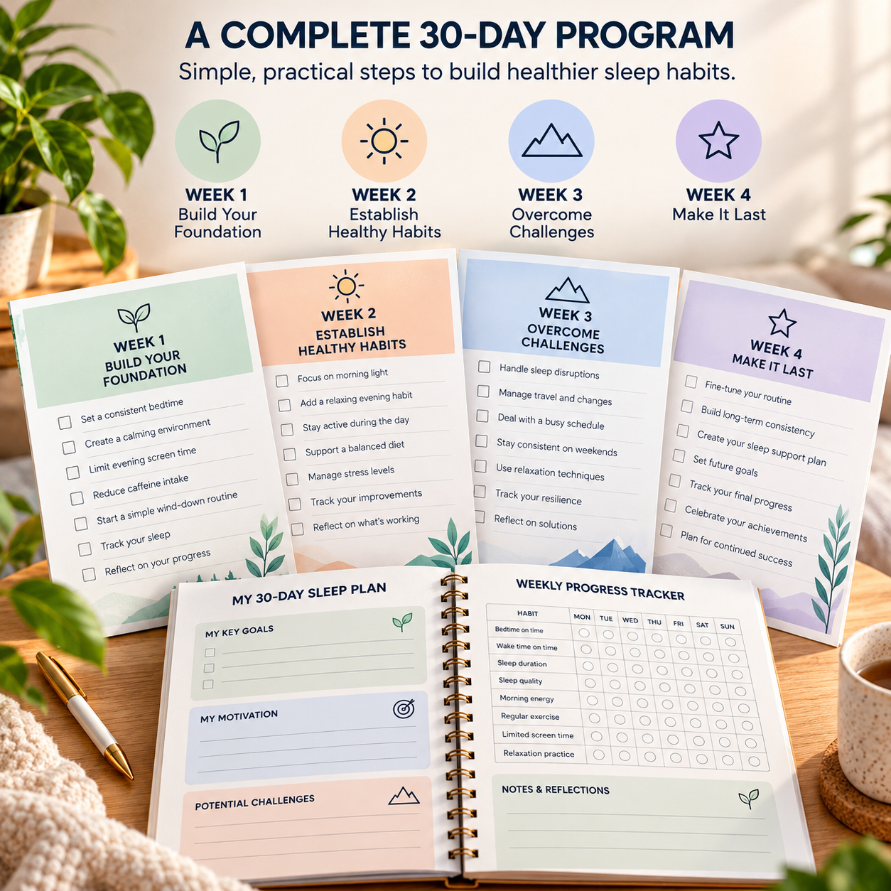 30-Day Sleep Planner Workbook