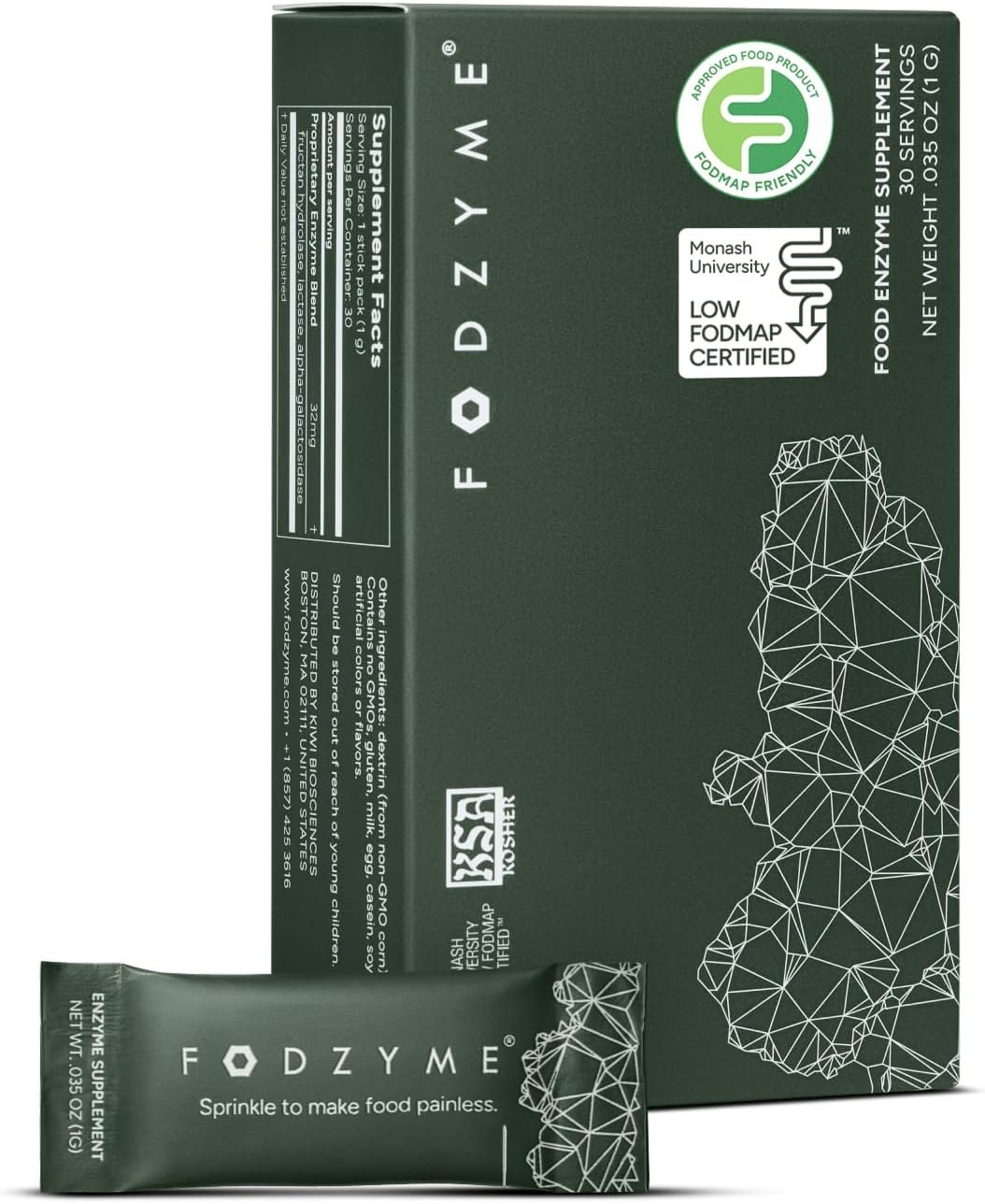 FODZYME On-the-Go 30-dose digestive enzyme kit