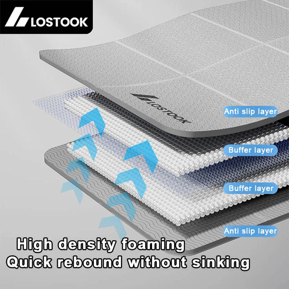 Lostook Foldable Yoga Mat – 4mm for Home & Travel - Image 3