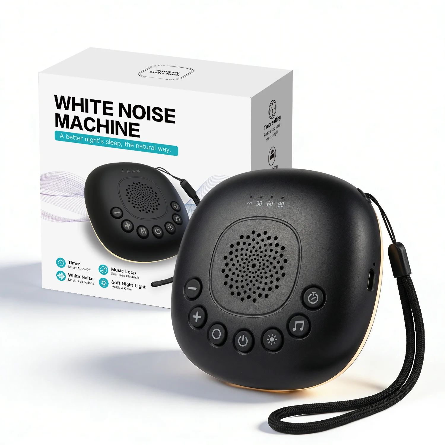 Rechargeable White Noise Machine with Night Light - Image 6