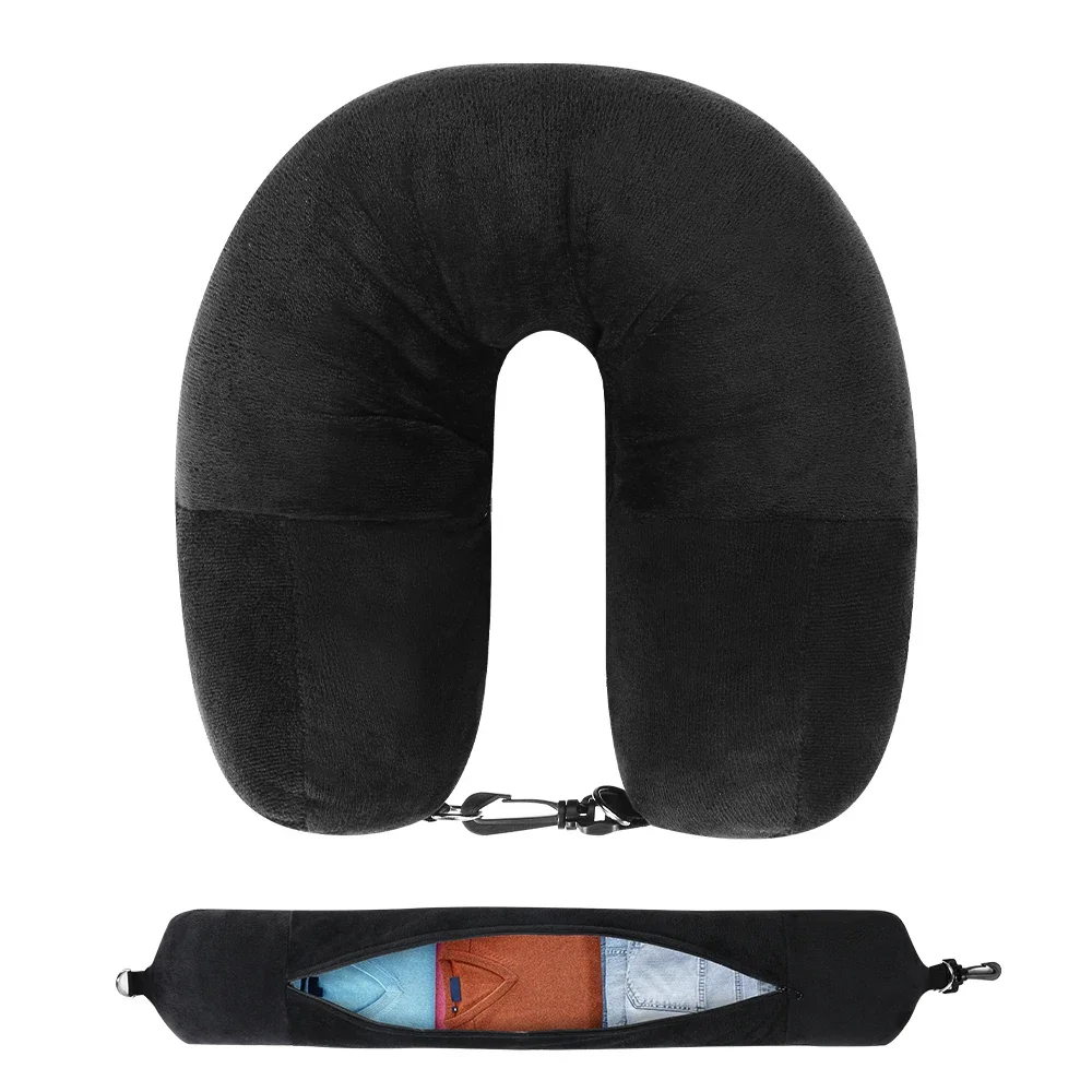 Fillable Travel Neck Pillow Cover with Straps - Image 7