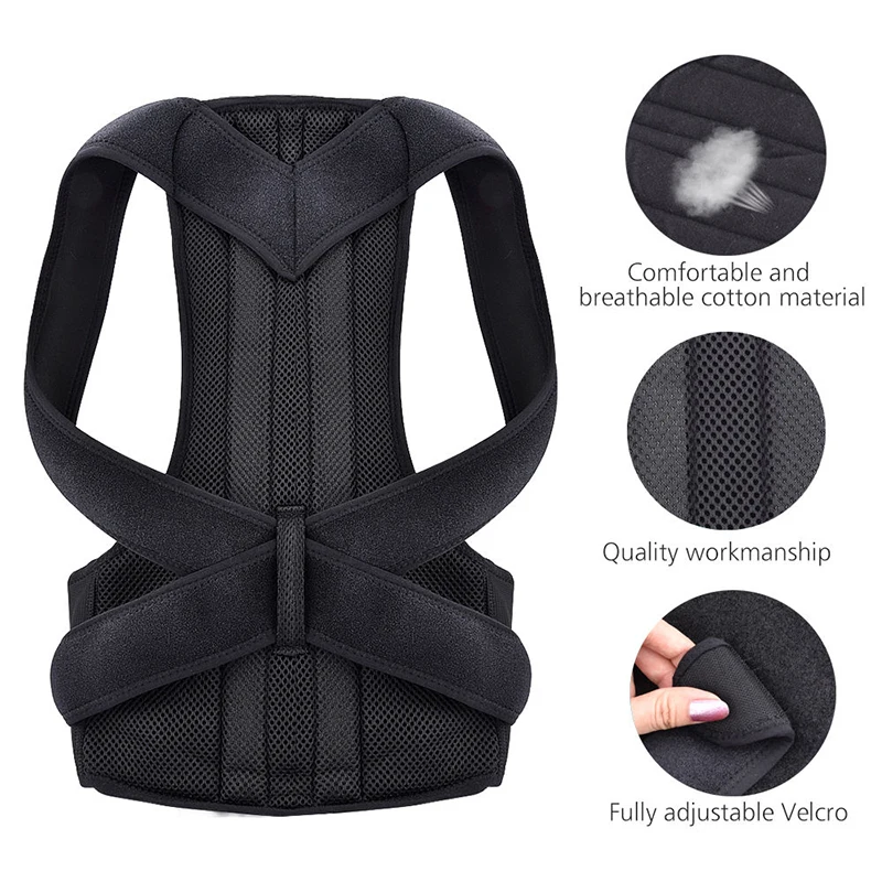 Adjustable Back Support Brace – Black or Grey - Image 3