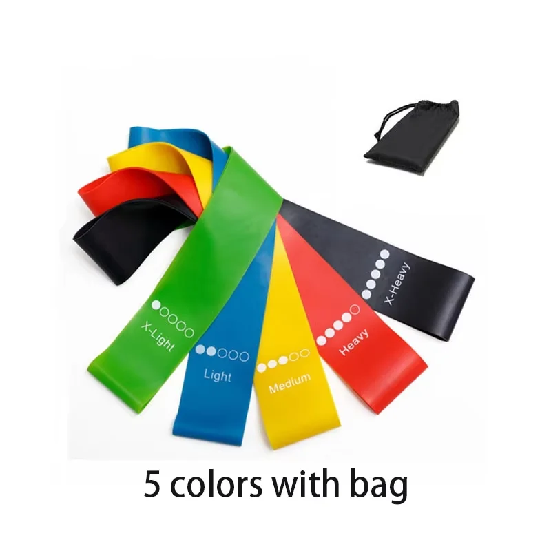 5-Piece Resistance Loop Bands Set with Storage Bag - Image 11