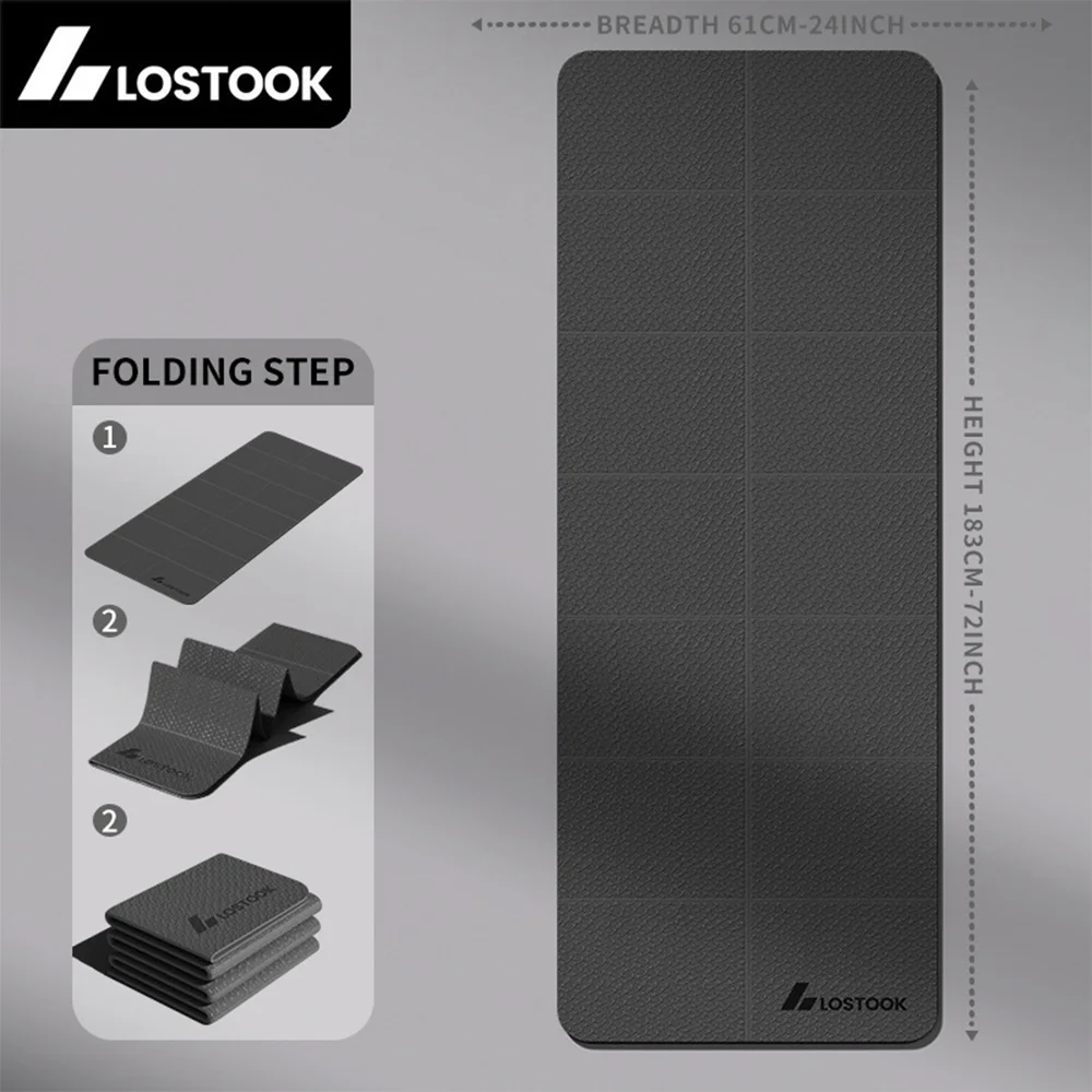 Lostook Foldable Yoga Mat – 4mm for Home & Travel - Image 7