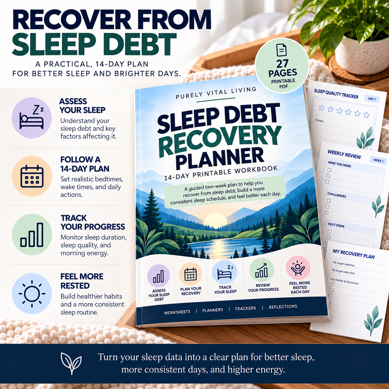 Sleep Debt Recovery Planner Mockup