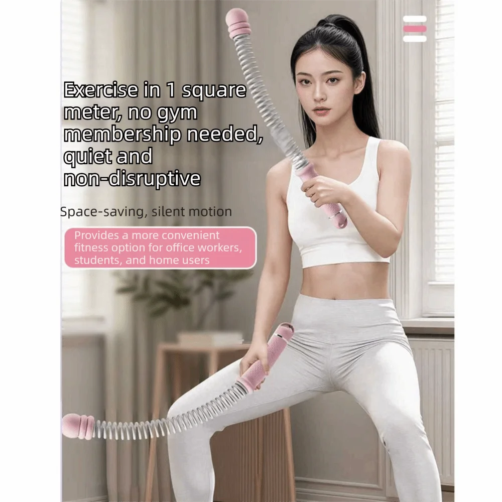 Ropeless battle rope spring resistance arm exerciser for home workouts